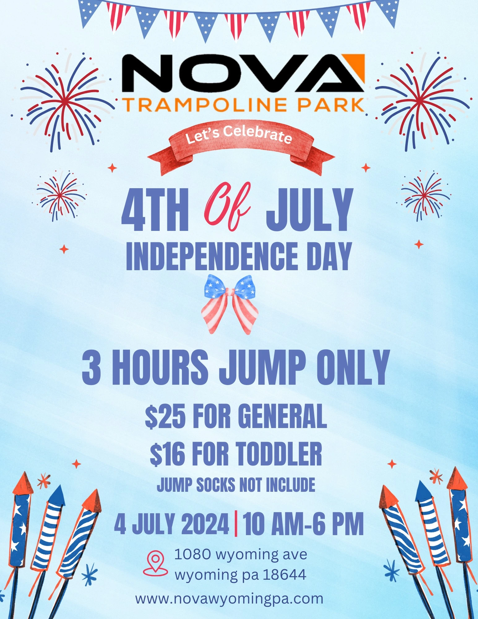 Tickets for Nova Trampoline Park Buy Online Wyoming, PA
